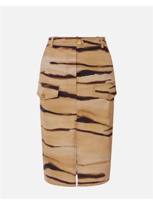 TIGER SKIRT ELISABETTA FRANCHI | GO18362E2470 cammello